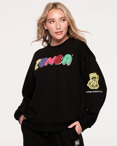 Zumba Varsity Sweatshirt - Bold Black Z1T000502