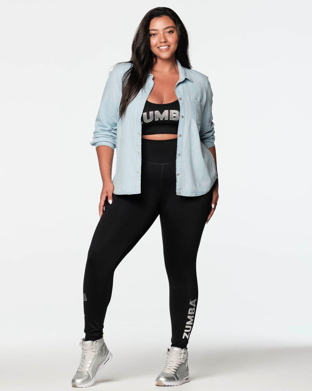 Zumba Shine Button Down - Denim Z1T000558