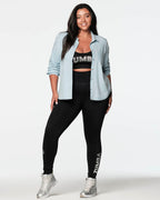Zumba Shine Button Down - Denim Z1T000558