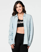Zumba Shine Button Down - Denim Z1T000558