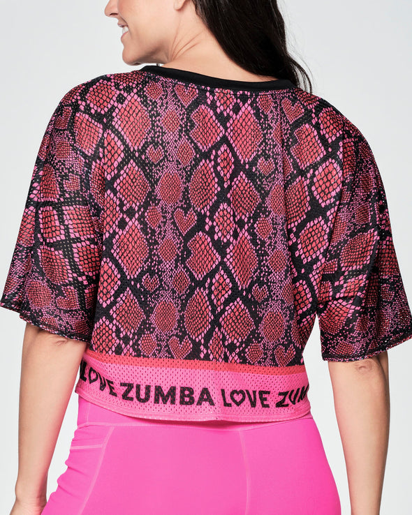 Zumba Love Snakeskin Top - Viva La Red Z1T000564