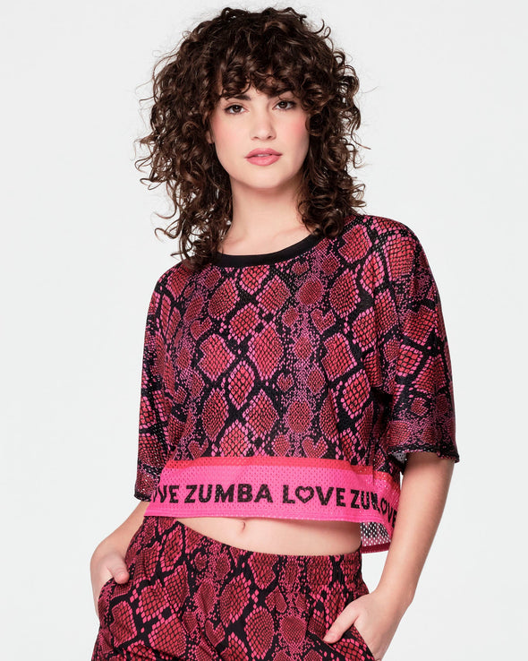 Zumba Love Snakeskin Top - Viva La Red Z1T000564