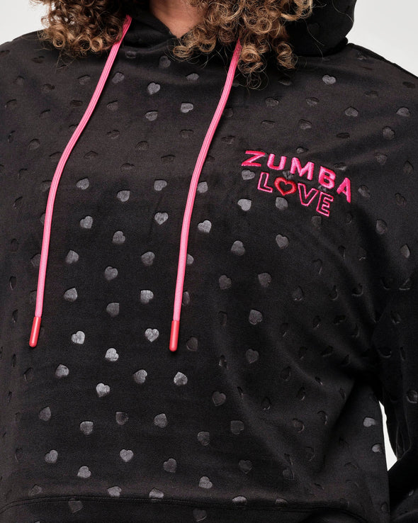 Zumba Kiss Crop Sweatshirt - Bold Black Z1T000567