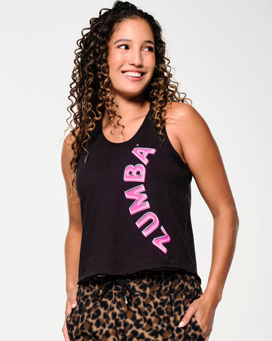 Zumba Flow Tank - Bold Black / Purple Pop Z1T000599