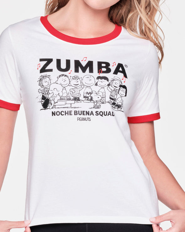 Zumba X Peanuts Ringer Tee - Wear It Out White Z1T000627