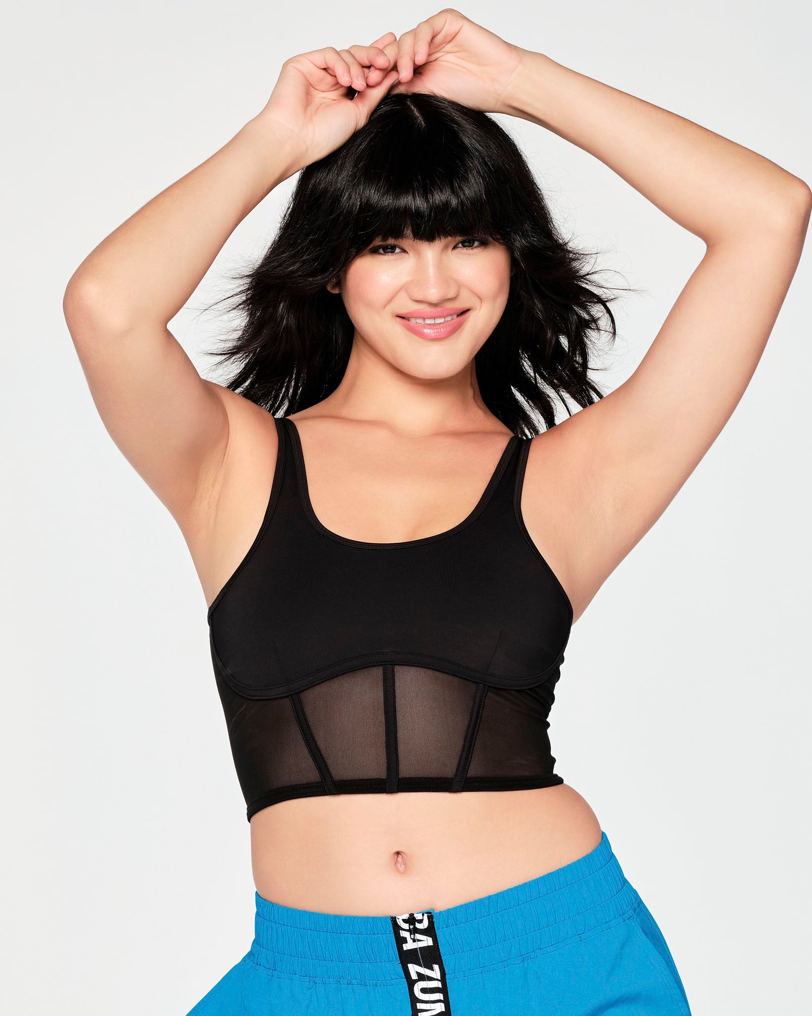 Zumba Corset Crop Tank - Bold Black Z1T000644 – Natysports