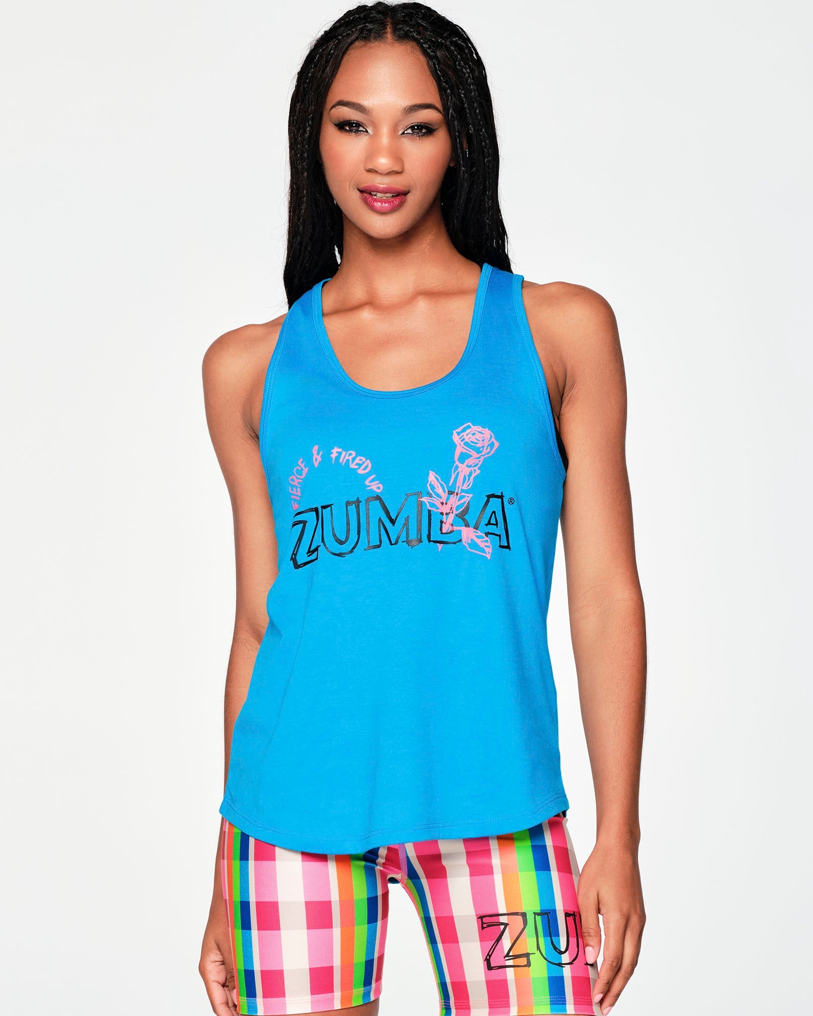 Zumba Fired Up Mesh Jersey: Easy, Long, Racerback Tank