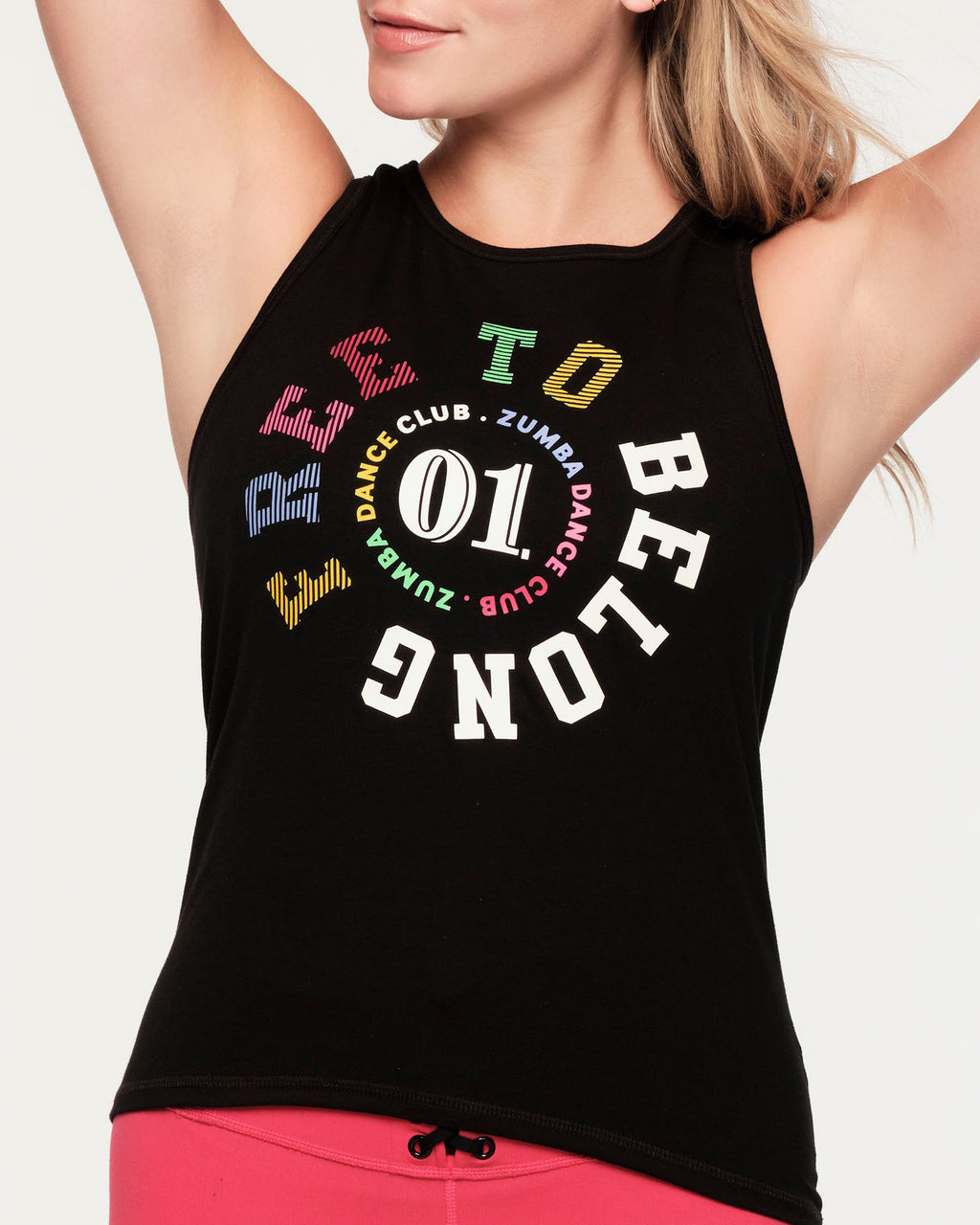 Free To Belong High Neck Tank - Bold Black Z1T000658
