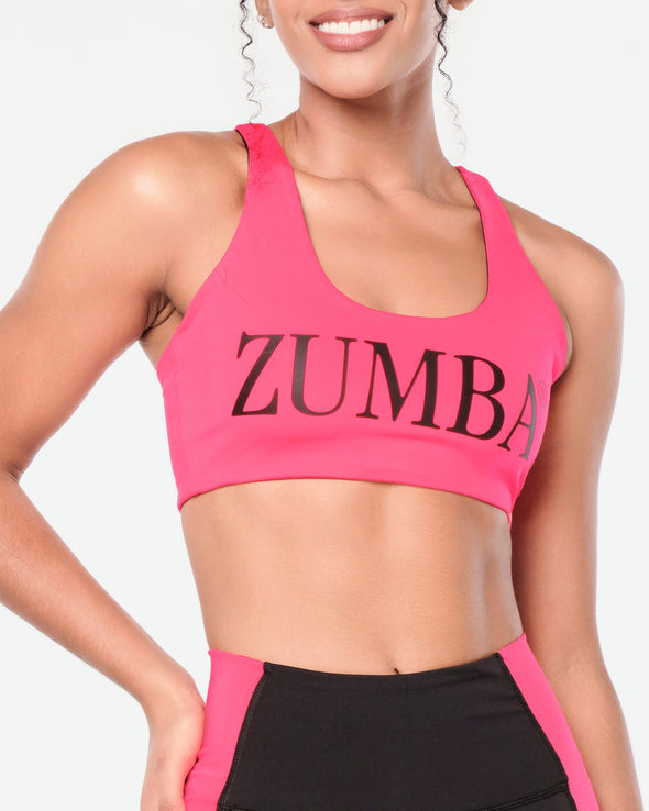 Zumba Prep Reversible Scoop Bra - Periwinkle / Burgundy Z1T000664