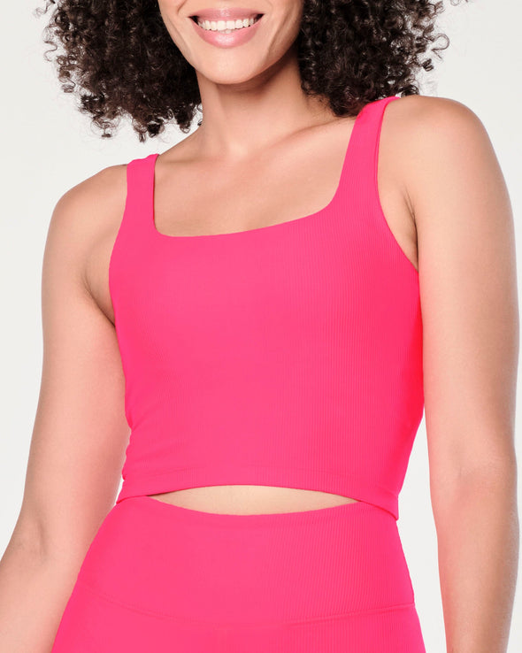 Zumba Prep Crop Tank With Shelf Bra - Bold Black / Very Verde / Let's Go Indigo / Pink Happy Z1T000671