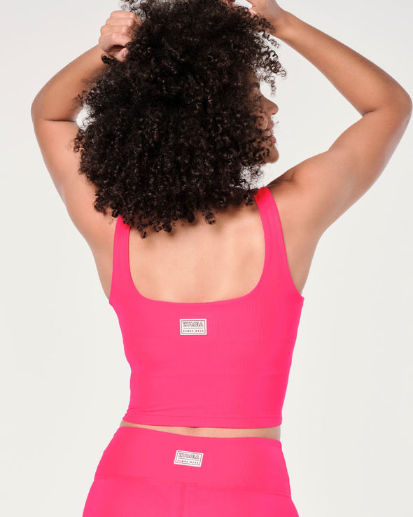 Zumba Prep Crop Tank With Shelf Bra - Bold Black / Very Verde / Let's Go Indigo / Pink Happy Z1T000671