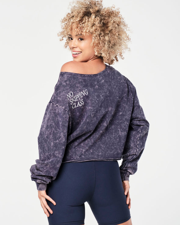 Zumba Prep Crop Sweatshirt - Let's Go Indigo Z1T000677