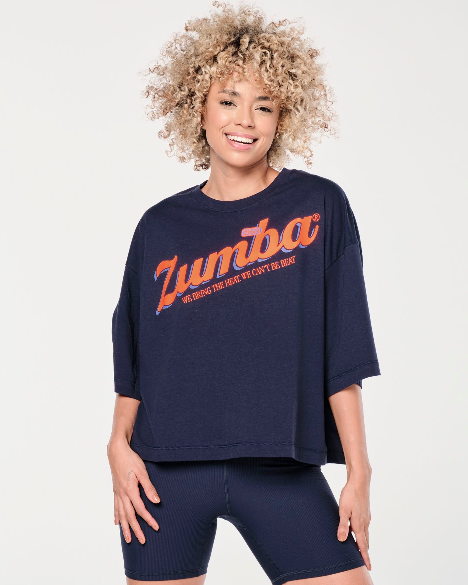 Zumba Prep Boxy Top - Bold Black - Let's Go Indigo / Very