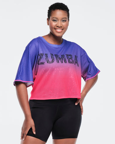 Funscape Boxy Dolman Crop Top - Purple Pop Z1T000712