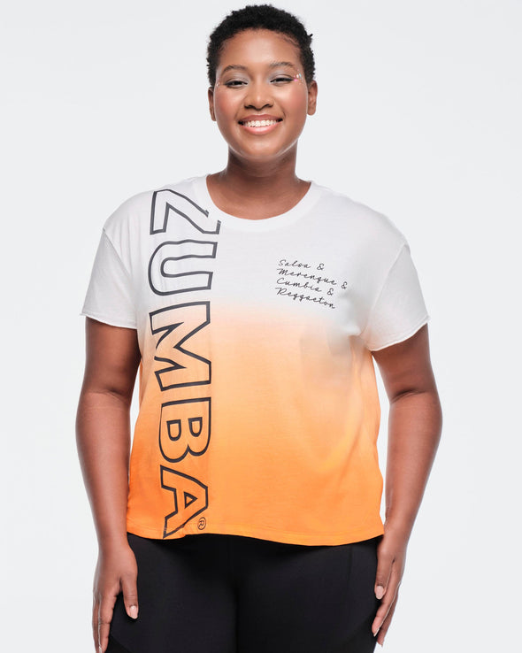 Funscape High Low Crew Neck Top - Orange You Hot Z1T000717