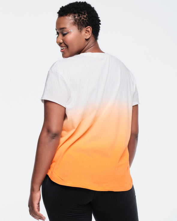 Funscape High Low Crew Neck Top - Orange You Hot Z1T000717