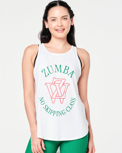 Zumba Prep Open Back Tank - Let's Go Indigo / Wear It Out White Z1T000729