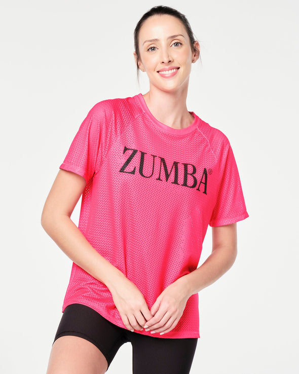 Zumba Prep Mesh Top - Bold Black / Very Verde / Let's Go Indigo / Pink Happy Z1T000730