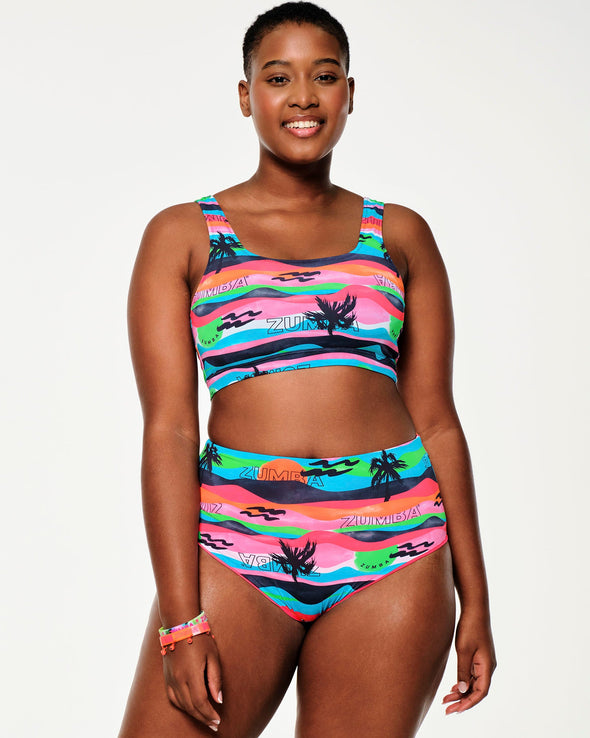 Zumba Sun And Swim Bra - All Out Aqua Z1T000732