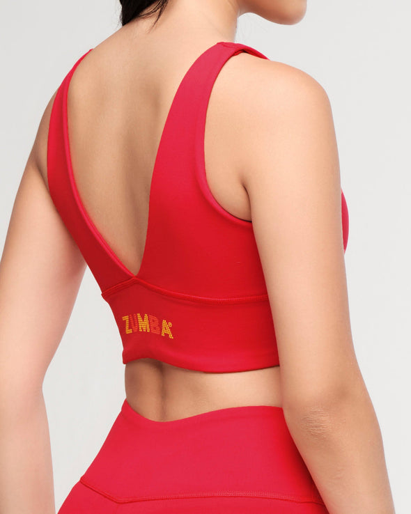 Zumba Explore Crossover Waistband Bra - Sea Me Stuntin' / Viva La Red Z1T000734