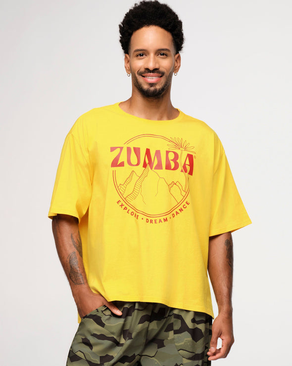 Zumba Explore Crew Neck Top -  Sea Me Stuntin' /  Sunny Daze Z1T000744