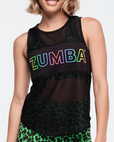 Funscape Mesh Tank - Bold Black Z1T000761