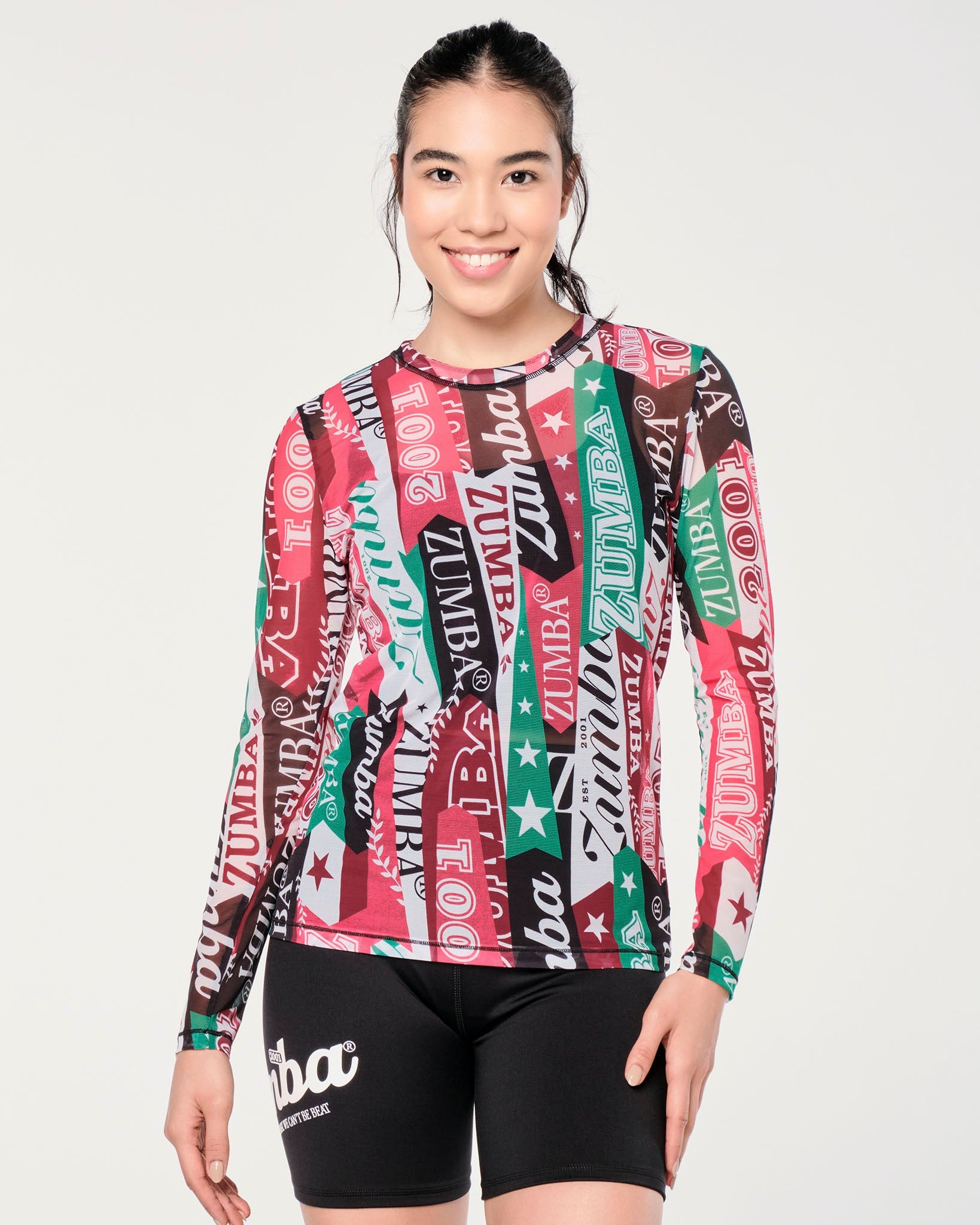 新作♪ズンバ Zumba Prep Long Sleeve Mesh Top - Very Verde Zumba Prep Long Sleeve Mesh Top - Very Verde Z1T000763