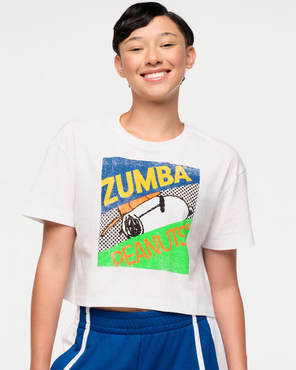 Zumba X Peanuts Crew Neck Crop Top - Wear It Out White Z1T000765