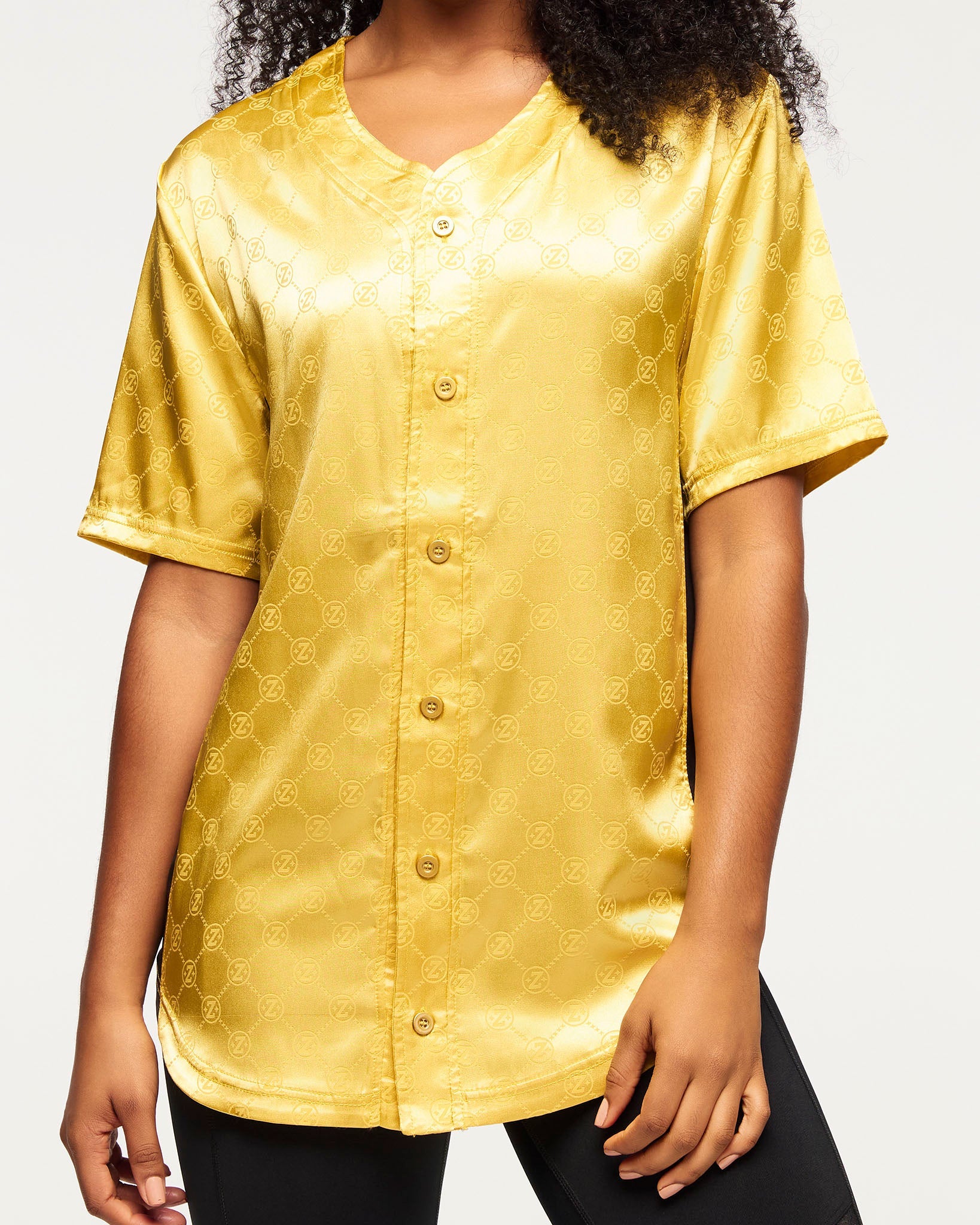 国内発送 ズンバ Zumba Runway Baseball Button Up Jersey Gold Zumba Runway Baseball Button Up Jersey – Zumba Wear | STRONG iD