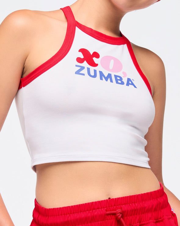 Zumba Love High Neck Crop Cami Tank - Wear It Out White Z1T000803