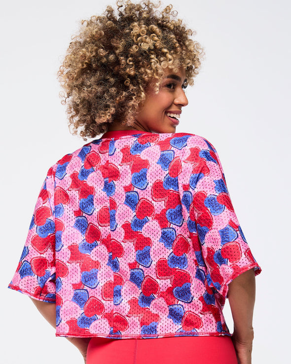 Zumba Love Boxy Dolman Crop Top - Candy Confetti Z1T000808