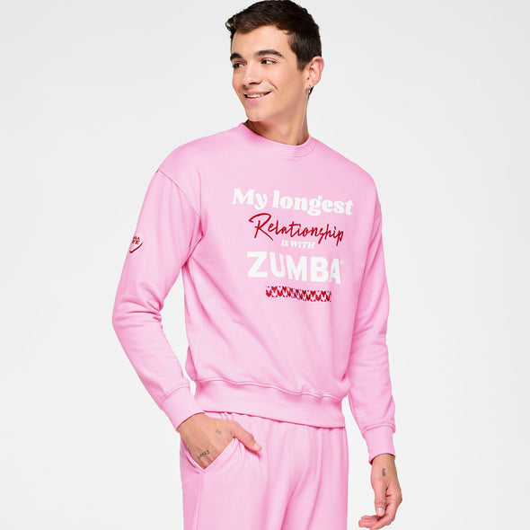 Zumba Love Oversized Pullover Sweatshirt - Pink-A-Boo Z1T000810