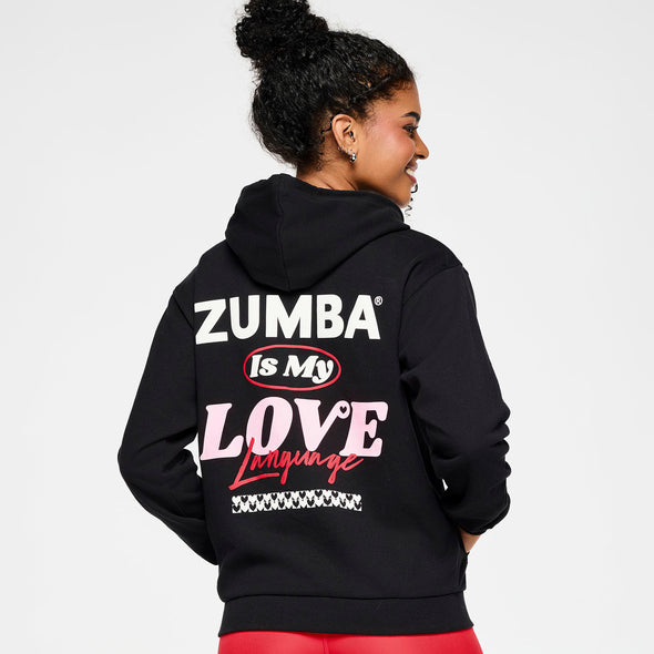 Zumba Love Zip Up Hoodie - Bold Black Z1T000811