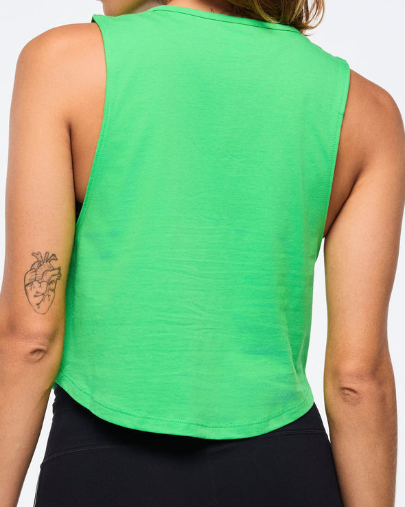 Zumba Haus Crop Muscle Tank - Green Light Z1T000820