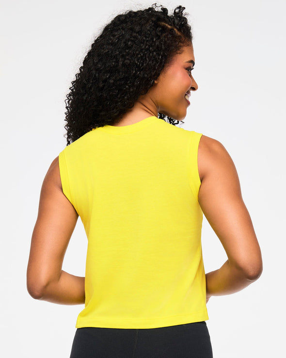 Zumba Haus Crew Neck Tank - Lemon Z1T000822