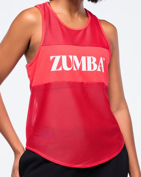 Zumba Haus Mesh Tank - Cherry Z1T000827