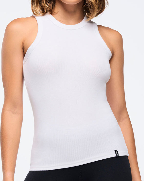 Zumba Haus High Neck Ribbed Tank - Cherry / Wear It Out White Z1T000828