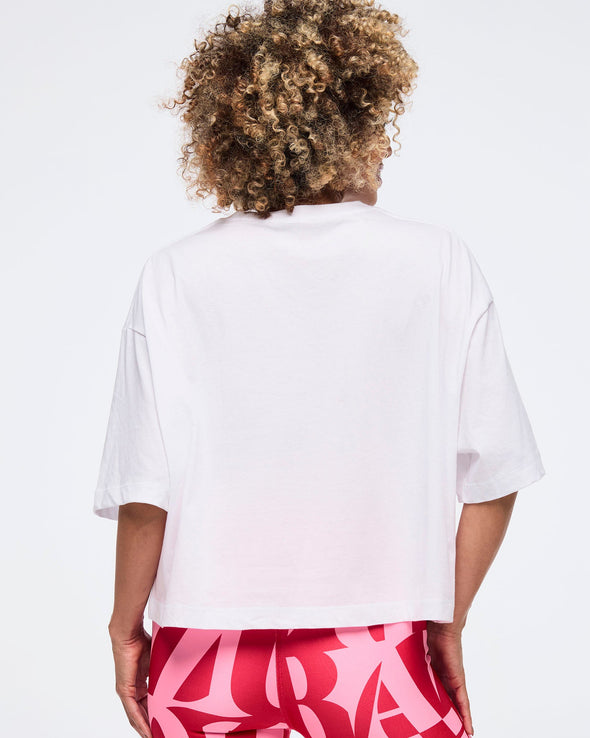 Zumba Haus Oversized Boxy Crop Top - White Z1T000832