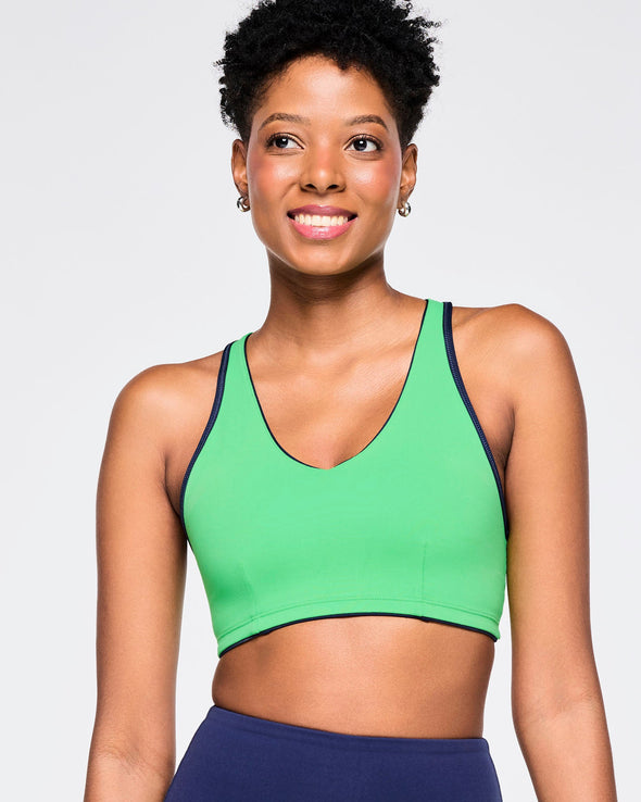 Zumba Out Loud Reversible Racerback Bra - Let's Go Indigo Z1T000844