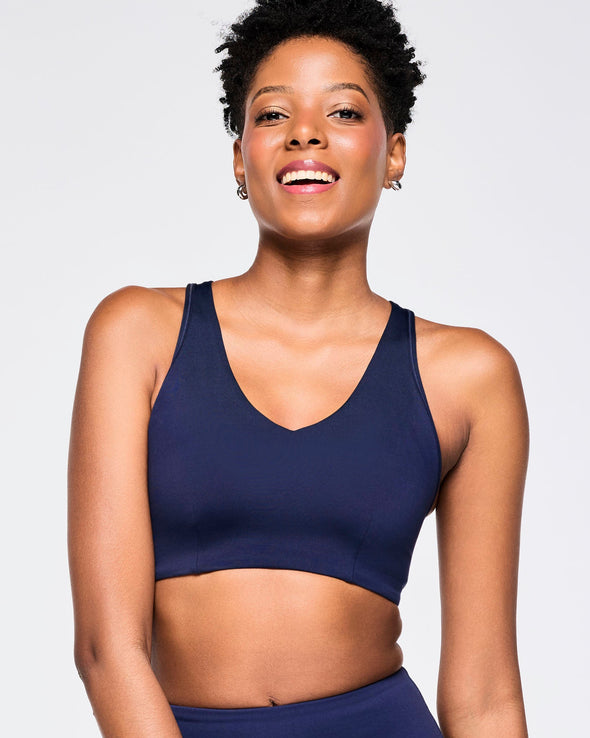 Zumba Out Loud Reversible Racerback Bra - Let's Go Indigo Z1T000844