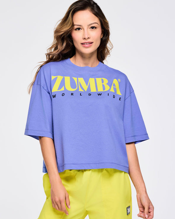 Zumba Out Loud Oversized Boxy Crop Top - Orbit Z1T000858