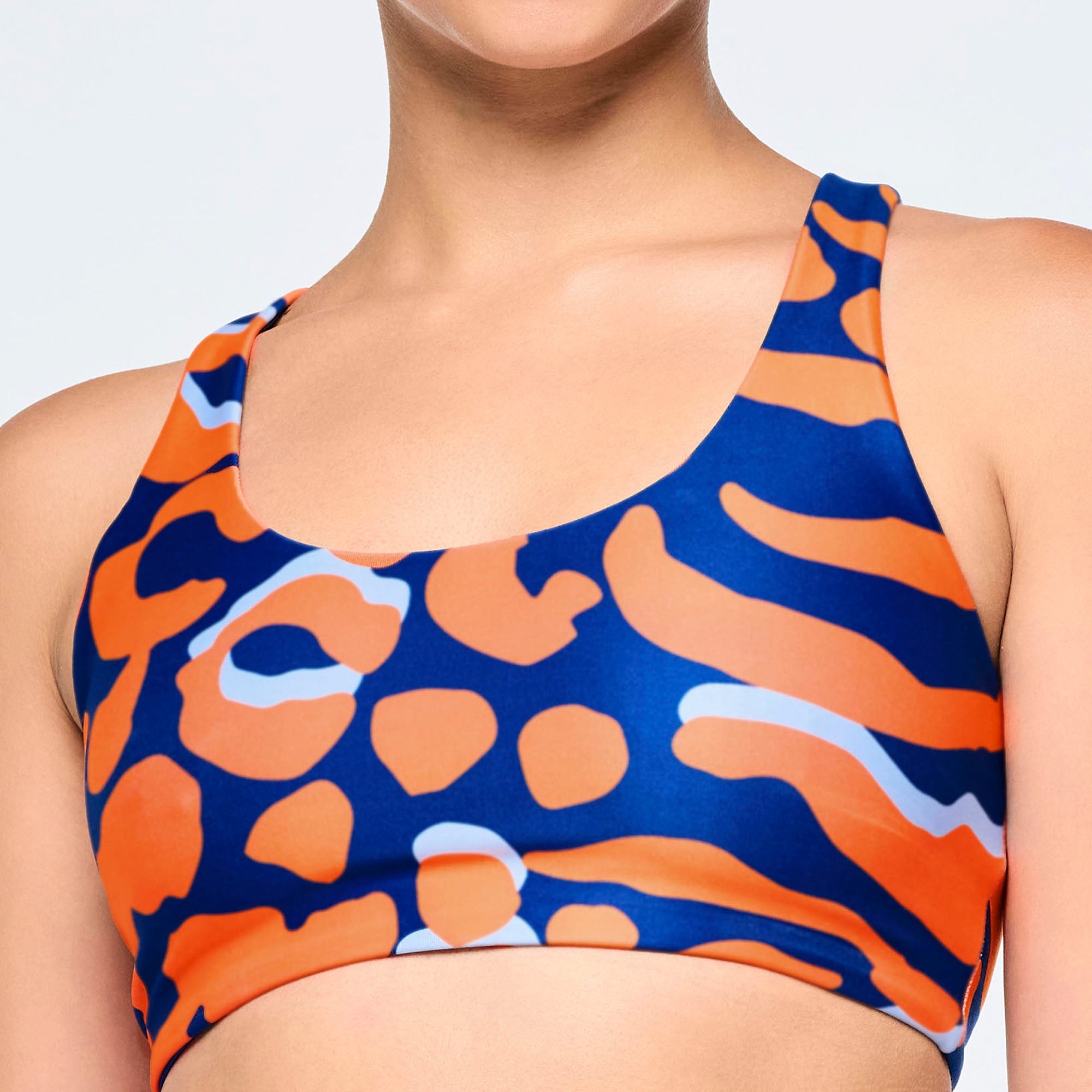 ◆４月新作◆Victory Racerback Scoop Clean Finish Bra Victory Racerback Scoop Clean Finish Bra - Orange/Blue / Red