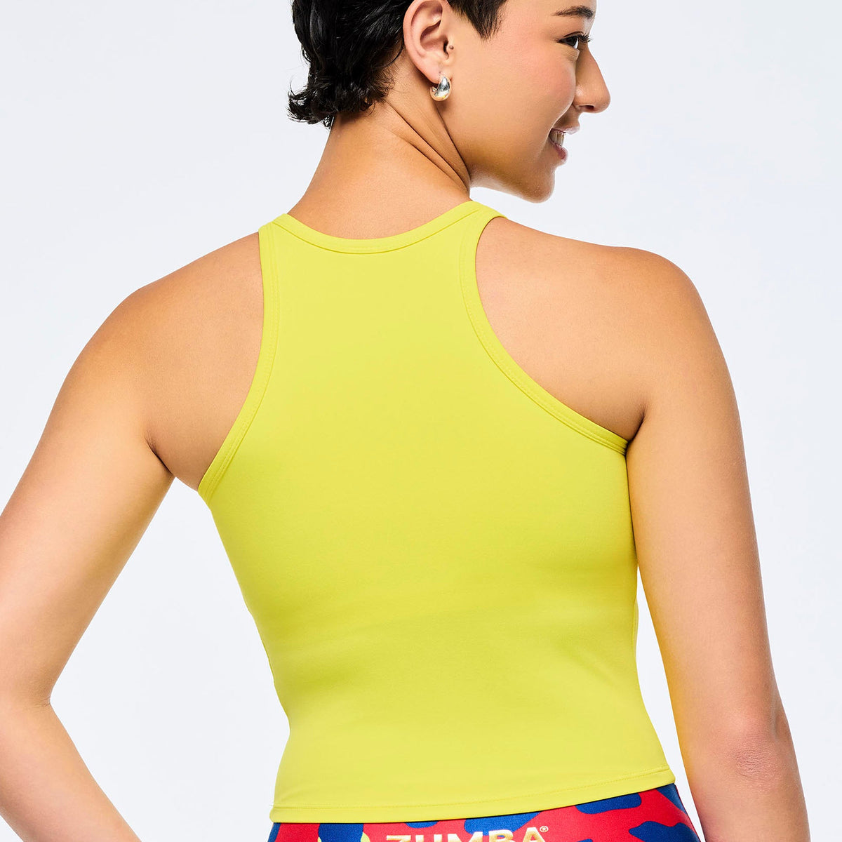 Victory Cami Tank With Shelf Bra - Surfs Up Blue / Lemon Z1T000888