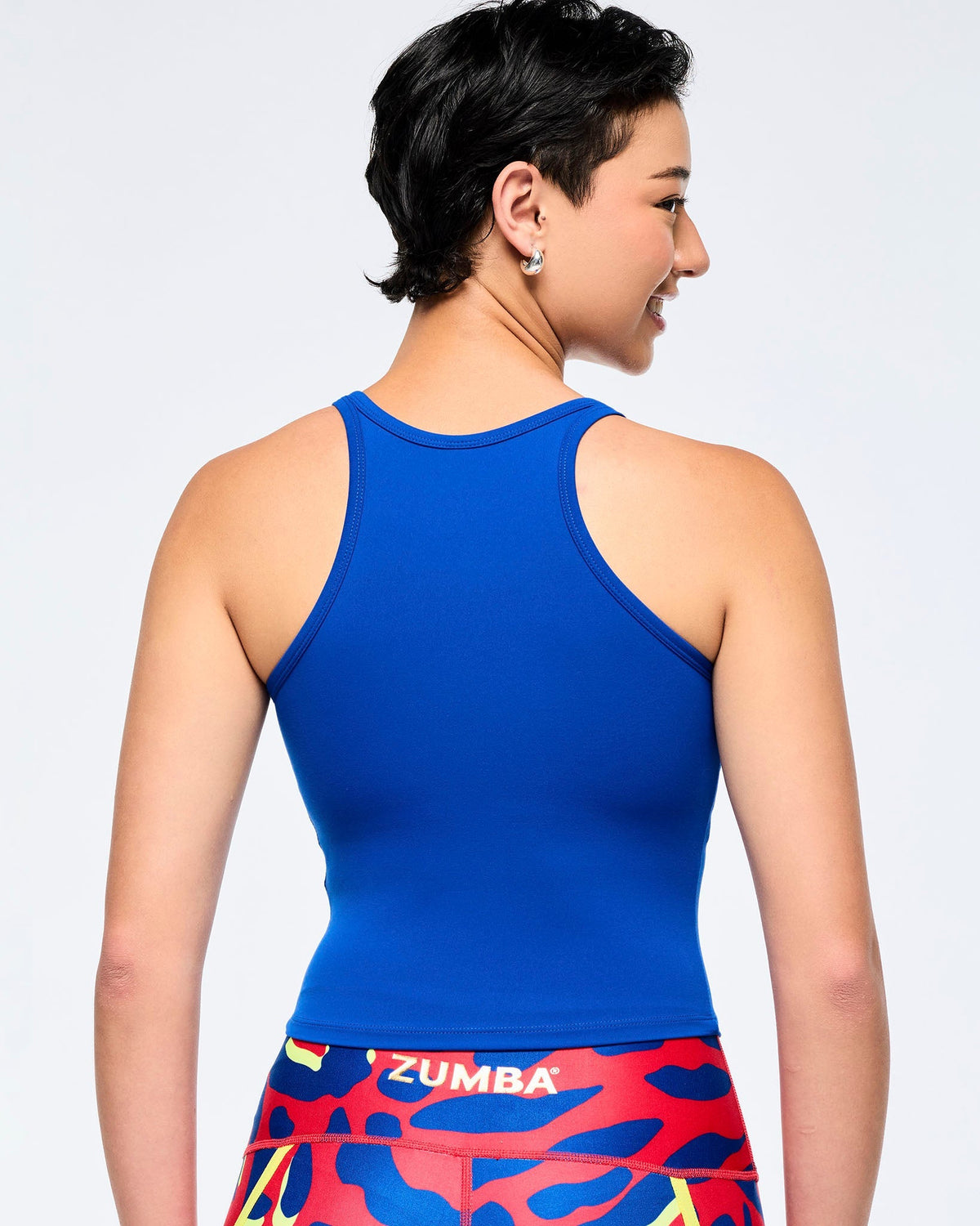 Victory Cami Tank With Shelf Bra - Surfs Up Blue / Lemon Z1T000888