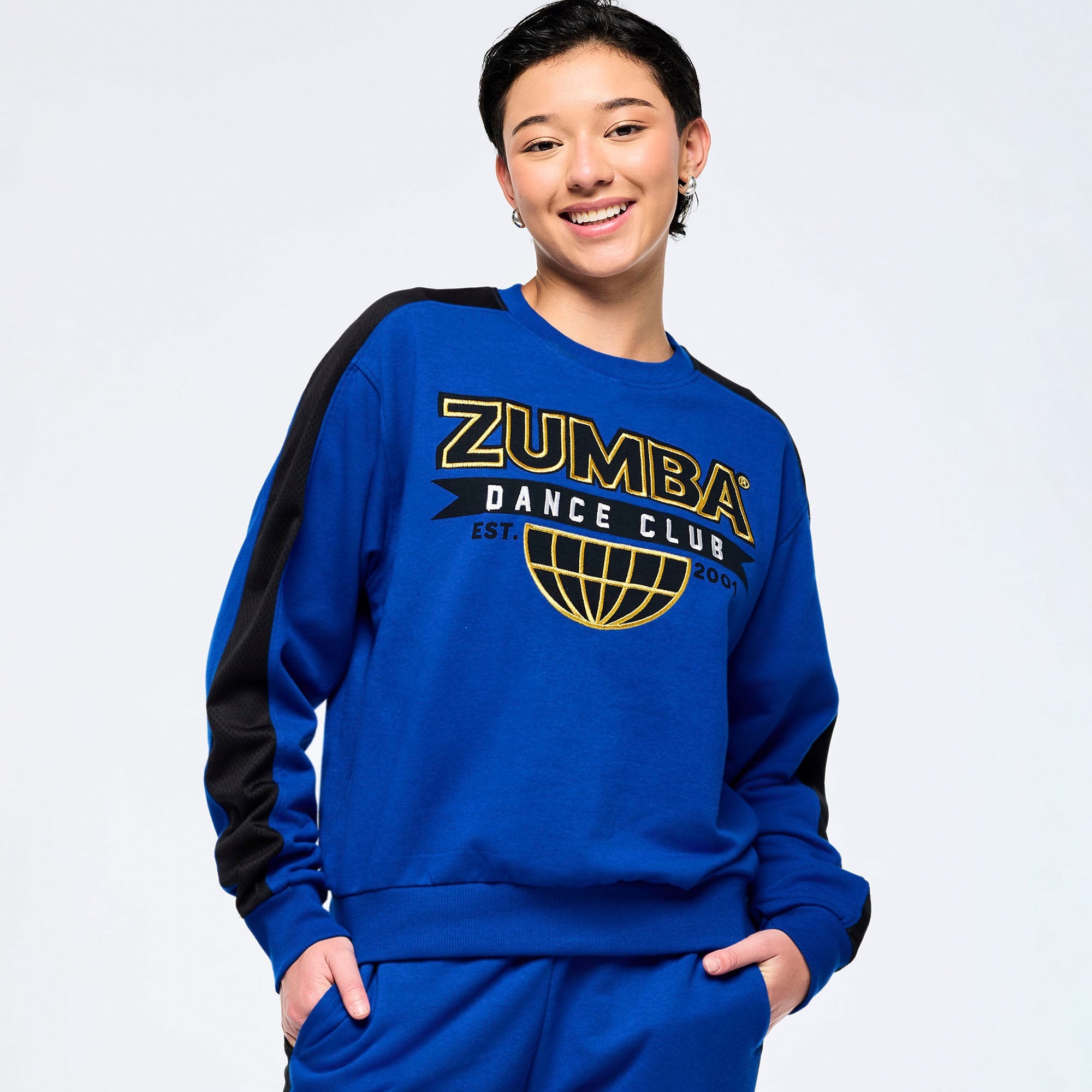 ズンバ Victory Long Sleeve Pullover Sweatshirt Surfs Up Blue Victory Long Sleeve Pullover Sweatshirt - Surfs Up Blue