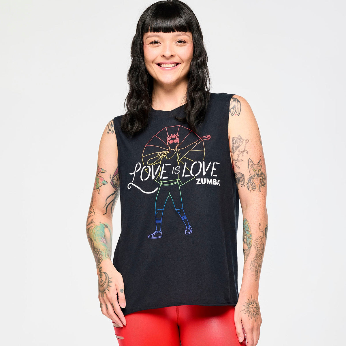 Zumba Crew Neck Muscle Tank - Bold Black  Z1T000927