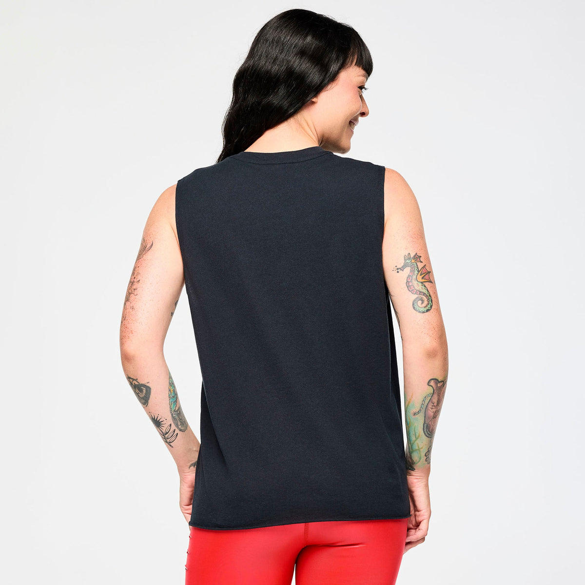 Zumba Crew Neck Muscle Tank - Bold Black  Z1T000927