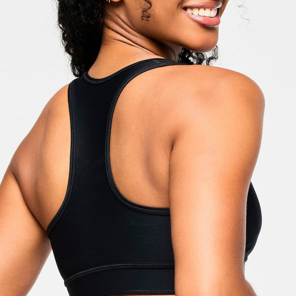 Zumba Rays Square Neck Bra - Bold Black Z1T000936
