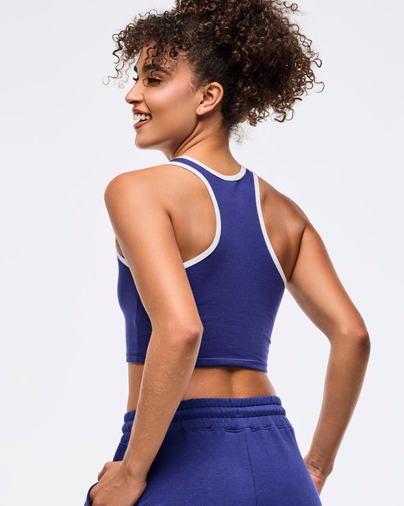 Zumba Libre Crop Racerback -  Soft Navy Z1T000940