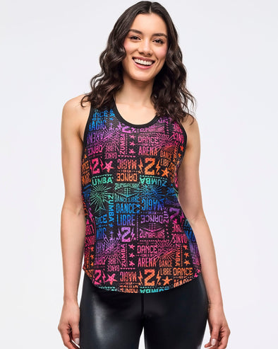 Zumba Libre Basketball Tank - Black/Pink / White/Pink Z1T000945